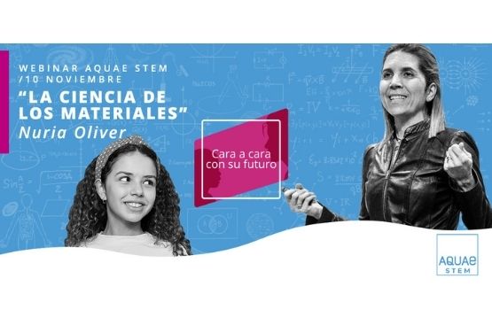 Ir a la noticia El programa Aquae STEM, promovido por Hidraqua, reanuda su ciclo de webinars científicos de la mano de la alicantina Nuria Oliver