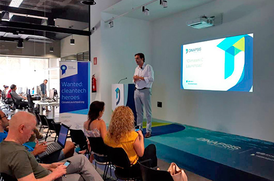 Ir a la noticia Dinapsis acoge una jornada de trabajo con 30 candidatos del ClimateLaunchpad 2019 liderado por AVAESEN