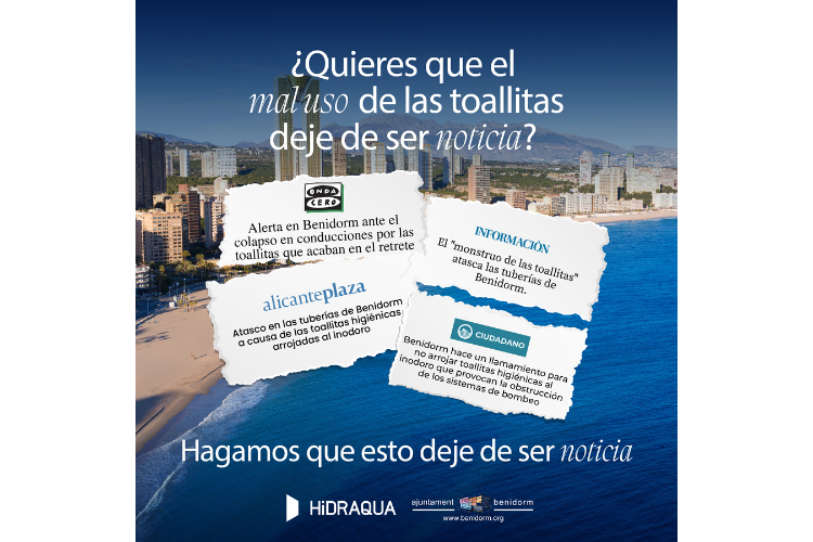 Ir a la noticia Hidraqua presenta en Benidorm la campaña de concienciación medioambiental “Haz que las toallitas dejen de ser noticia”