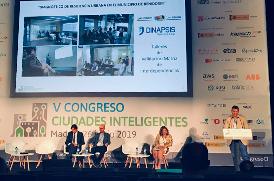 Ir a la noticia El proyecto de Resiliencia Urbana de Benidorm desarrollado por Dinapsis protagonista de las ponencias del V Congreso Ciudades Inteligentes de Madrid